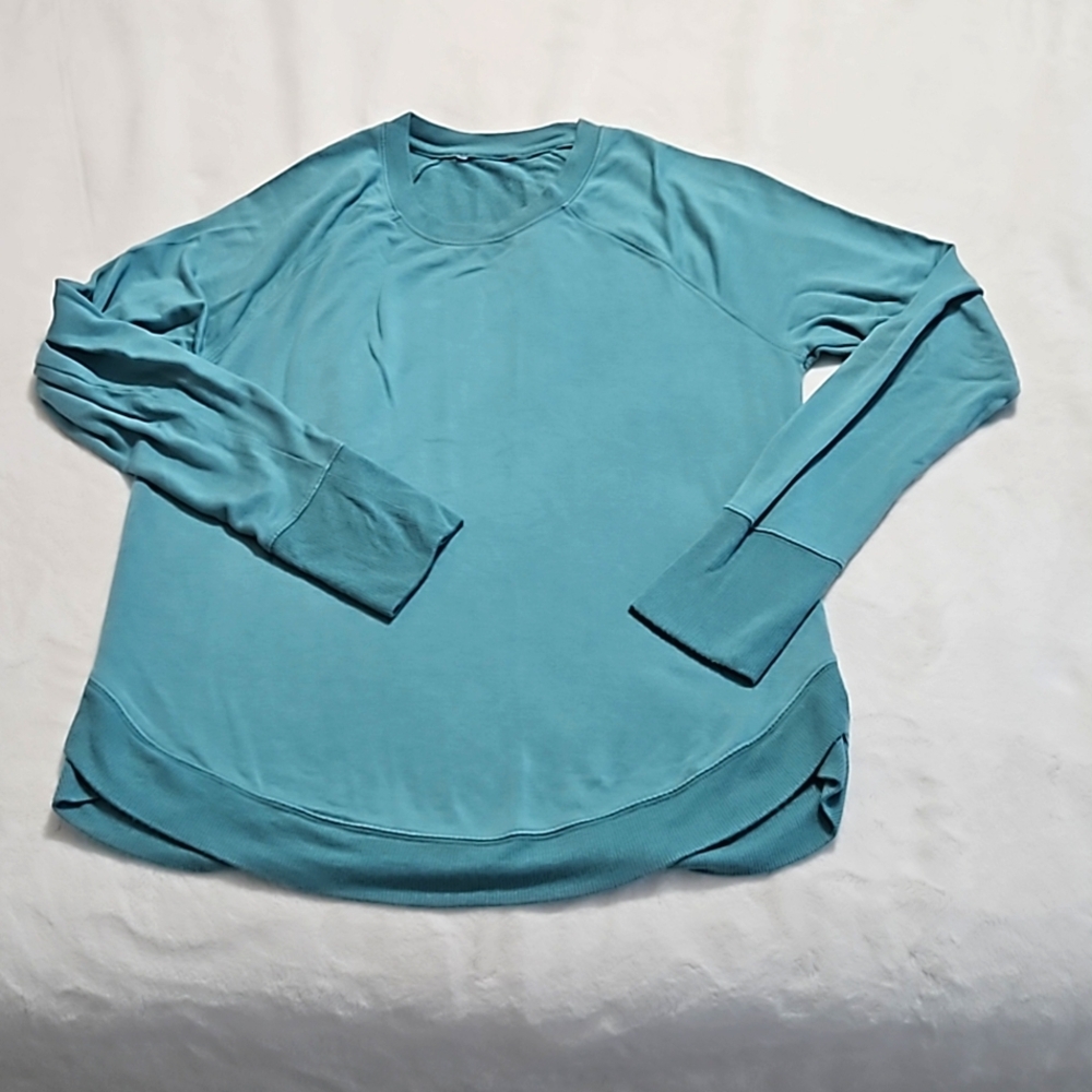 Athleta mindset sweatshirt villa teal small style # 472751